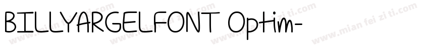 BILLYARGELFONT Optim字体转换